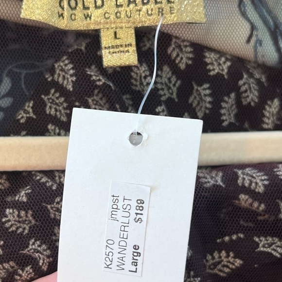 NWT,Gold Label WOW Couture,Wanderlust in Wine, Line w/A Bodysuit/Shaper,Stunning - Picture 5 of 14